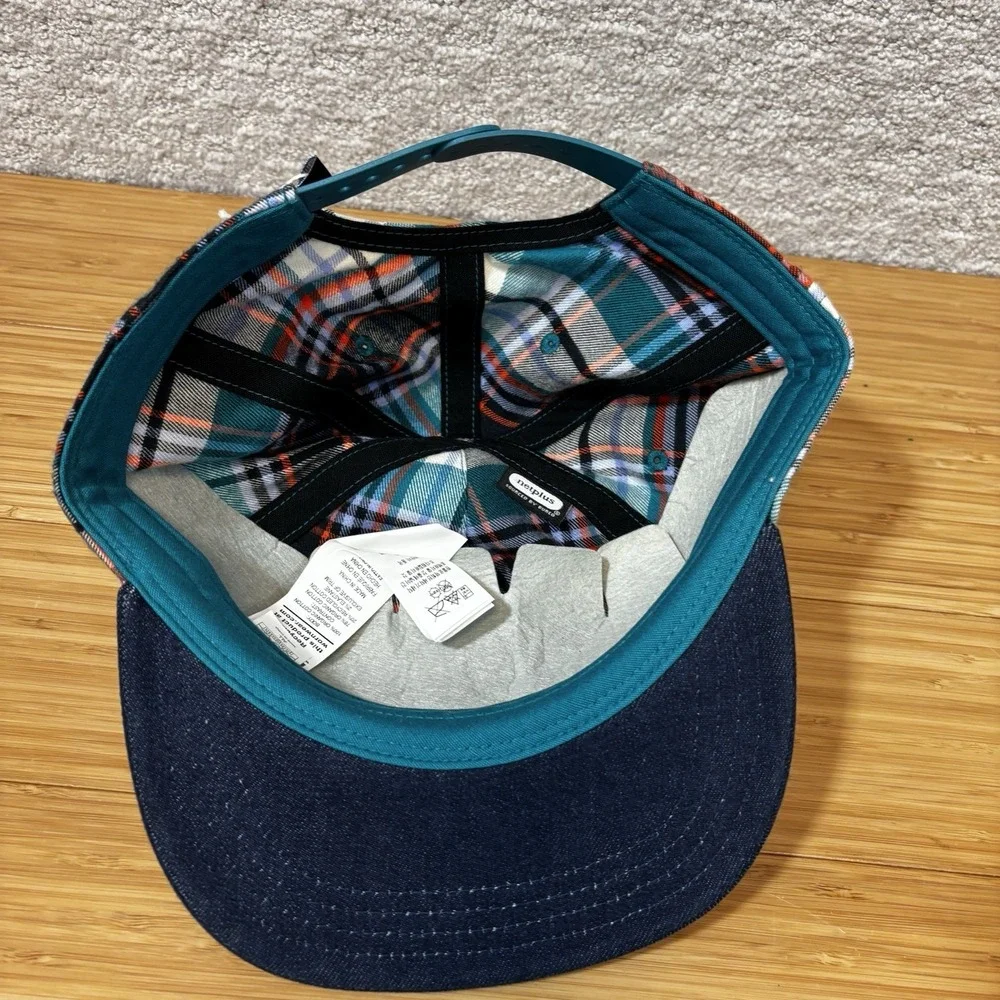 Patagonia Range Cap Hat Blue Plaid One Size Flannel Snapback Baseball Ventura